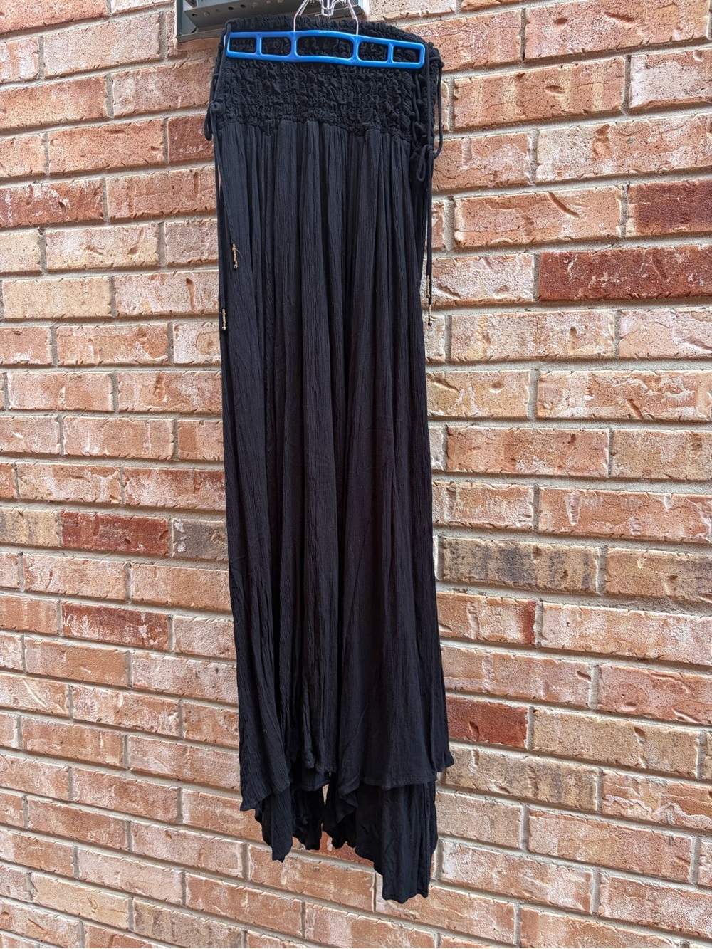 Free People Black Strapless Smocked Maxi Dress